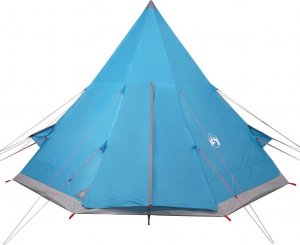 vidaXL Namiot turystyczny, tipi, 4-os., niebieski, wodoszczelny 6