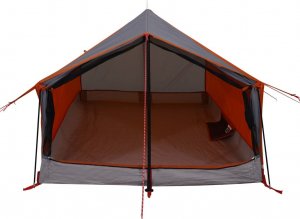 vidaXL Namiot turystyczny, 2-os., szaro-pomarańczowy, wodoszczelny 5