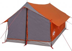 vidaXL Namiot turystyczny, 2-os., szaro-pomarańczowy, wodoszczelny 6