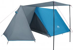 vidaXL Namiot turystyczny, 3-os., niebieski, wodoszczelny 4