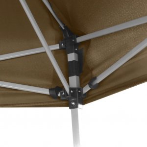 vidaXL Zadaszenie ogrodowe ze ścianami, sześciokątne, 3,6x3,1 m, taupe 5