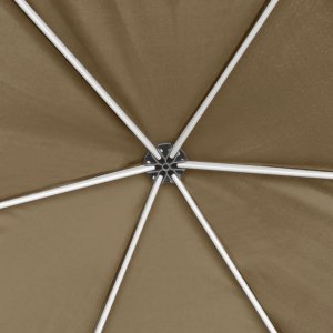 vidaXL Zadaszenie ogrodowe ze ścianami, sześciokątne, 3,6x3,1 m, taupe 6