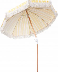 Beliani Parasol ogrodowy 150 cm żółty z białym MONDELLO 6