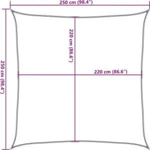 vidaXL vidaXL Żagiel przeciwsłoneczny, jasnoszary, 2,5x2,5 m, 100% poliester 10