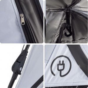 vidaXL Namiot 2-os., biały, zaciemniany, szybkie rozkładanie 12