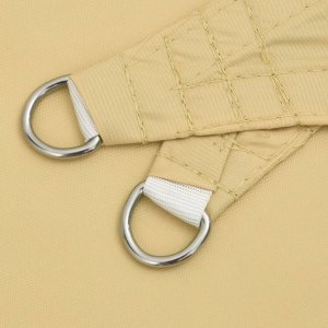 vidaXL Żagiel przeciwsłoneczny, piaskowy, 3,6x3,6x3,6m, 100% poliester 5