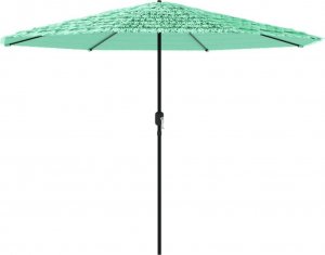 vidaXL vidaXL Parasol ogrodowy na stalowym słupku, zielony, 388x388x248 cm 2