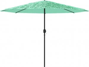 vidaXL vidaXL Parasol ogrodowy na stalowym słupku, zielony, 388x388x248 cm 4