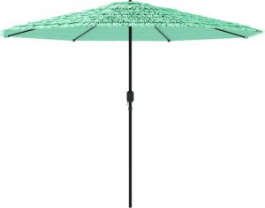 vidaXL vidaXL Parasol ogrodowy na stalowym słupku, zielony, 388x388x248 cm 5