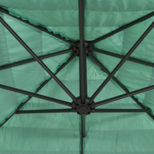 vidaXL vidaXL Parasol ogrodowy na stalowym słupku, zielony, 388x388x248 cm 7