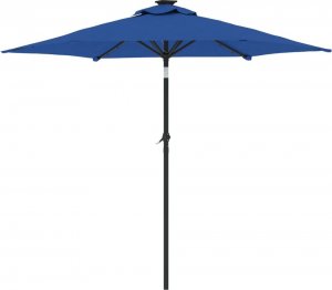 vidaXL vidaXL Parasol ogrodowy LED, stalowy słupek, lazurowy, 225x225x212 cm 6
