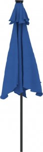 vidaXL vidaXL Parasol ogrodowy LED, stalowy słupek, lazurowy, 225x225x212 cm 7