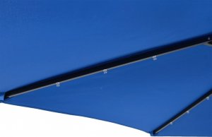 vidaXL vidaXL Parasol ogrodowy LED, stalowy słupek, lazurowy, 225x225x212 cm 10