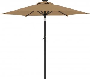 vidaXL vidaXL Parasol ogrodowy na stalowym słupku, taupe, 225x225x212 cm 5