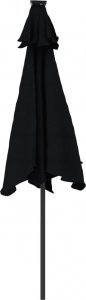 vidaXL vidaXL Parasol ogrodowy LED, stalowy słupek, czarny, 225x225x212 cm 7