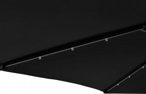 vidaXL vidaXL Parasol ogrodowy LED, stalowy słupek, czarny, 225x225x212 cm 10