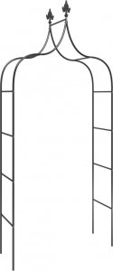 vidaXL Pergole ogrodowe, 2 szt., czarne, 120x38x260 cm, stalowe 3