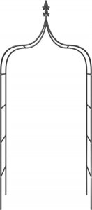 vidaXL Pergole ogrodowe, 2 szt., czarne, 120x38x260 cm, stalowe 4