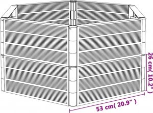 vidaXL Donice ogrodowe, 2 szt., antracytowe, PP 5