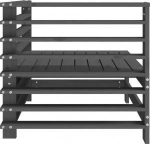 vidaXL Ogrodowe sofy narożne, 2 szt., szare, lite drewno sosnowe 5