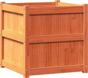 vidaXL Donice ogrodowe, 2 szt., woskowy brąz, lite drewno sosnowe 2