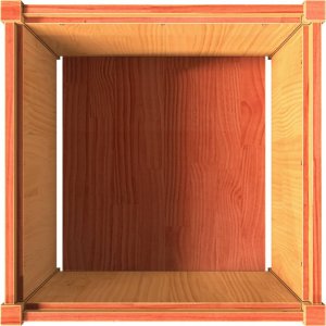 vidaXL Donice ogrodowe, 2 szt., woskowy brąz, lite drewno sosnowe 8