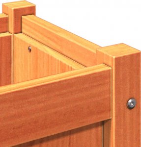 vidaXL Donice ogrodowe, 2 szt., woskowy brąz, lite drewno sosnowe 9