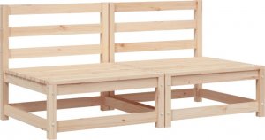 vidaXL Sofy ogrodowe bez podłokietników, 2 szt., 70x70x67 cm, sosnowe 2