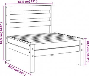 vidaXL Ogrodowe sofy bez podłokietników, 2 szt., woskowy brąz, sosna 9