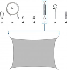 Hobbygarden R2 ŻAGIEL KWADRATOWY POPIELATY 6