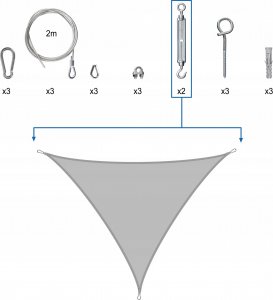 Hobbygarden R2 ŻAGIEL TRÓJKĄT PROSTOKĄTNY BEŻOWY 6