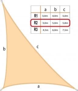 Hobbygarden R2 ŻAGIEL TRÓJKĄT PROSTOKĄTNY BEŻOWY 9