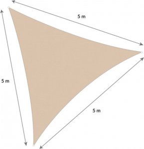 kontrast Żagiel przeciwsłoneczny trójkątny ogrodowy 5x5x5 m szary (KONT_5901386274830) 4