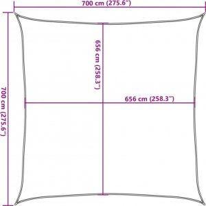 vidaXL vidaXL Żagiel przeciwsłoneczny, piaskowy, 7x7 m, 100% poliester 10