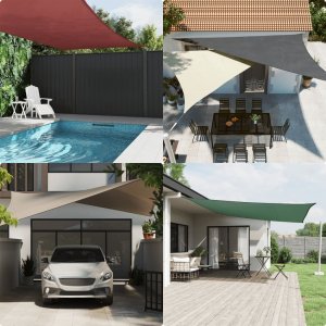 vidaXL vidaXL Żagiel przeciwsłoneczny, piaskowy, 5x5x6 m, 100% poliester 3
