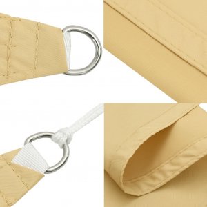 vidaXL vidaXL Żagiel przeciwsłoneczny, piaskowy, 5x5x6 m, 100% poliester 6