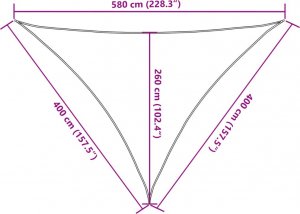 vidaXL vidaXL Żagiel przeciwsłoneczny, jasnoszary, 4x4x5,8 m, 100% poliester 10