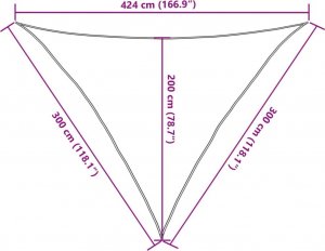 vidaXL Żagiel przeciwsłoneczny, piaskowy, 3x3x4,24 m, 100% poliester 10