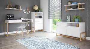 Biurko Vivaldi Meble BIURKO OSLO LE biały 2K 7