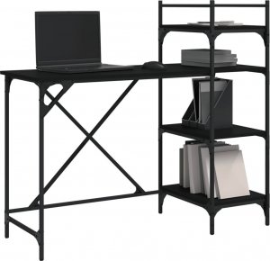 Biurko vidaXL Czarne 120 cm x 47 cm 3