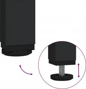 Biurko vidaXL Czarne 120 cm x 47 cm 7