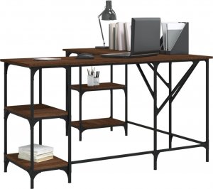 Biurko vidaXL Brązowe 139 cm x 139 cm 3