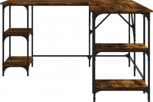 Biurko vidaXL Brązowe 139 cm x 139 cm 5