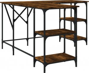 Biurko vidaXL Brązowe 139 cm x 139 cm 6