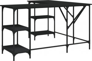 Biurko vidaXL Czarne 139 cm x 139 cm 2