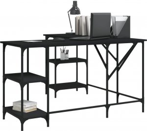Biurko vidaXL Czarne 139 cm x 139 cm 3