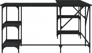 Biurko vidaXL Czarne 139 cm x 139 cm 4