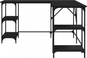 Biurko vidaXL Czarne 139 cm x 139 cm 5