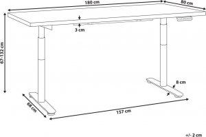 Biurko Beliani DESTIN IV Czarne 180 cm x 80 cm 7