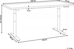 Biurko Beliani DESTIN IV Brązowo-Czarne 160 cm x 72 cm 9